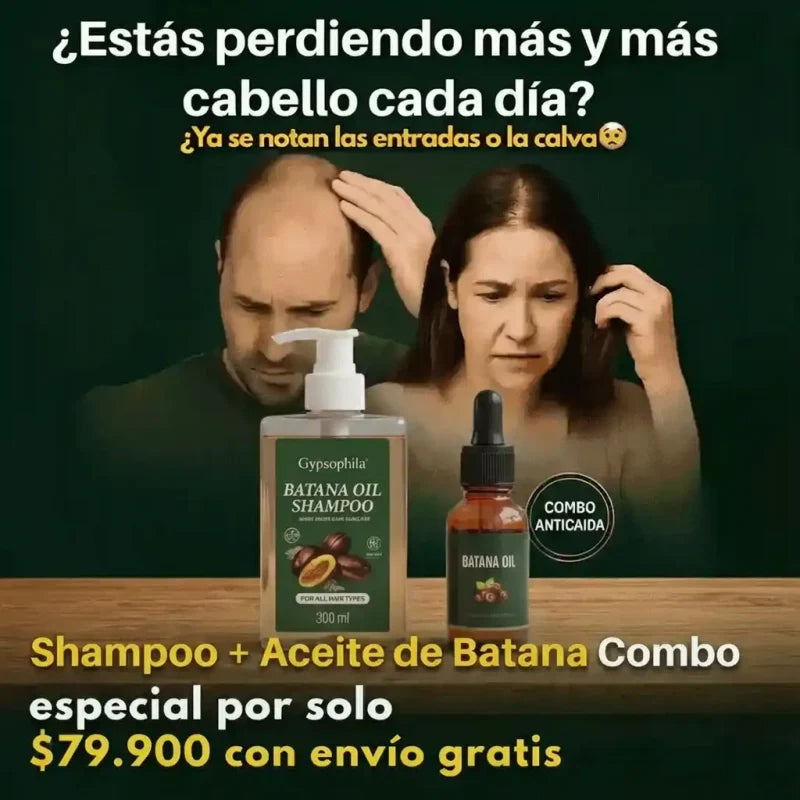 Shampoo Batana 300 ml + Aceite Gratis - Recupera tu cabello con lo natural